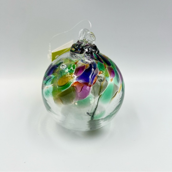 Kitras Art Glass Tree Ornament Hand Blown Hanging Ball Globe Sphere 3” Decor - Picture 3 of 12